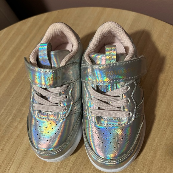 NWOT -US POLO ASSN - Holographic Toddler Sneakers - Picture 2 of 4